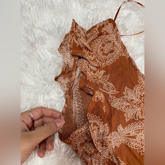 Paper crane fall color top with flower print | XS | NWT - Picture 4 of 6